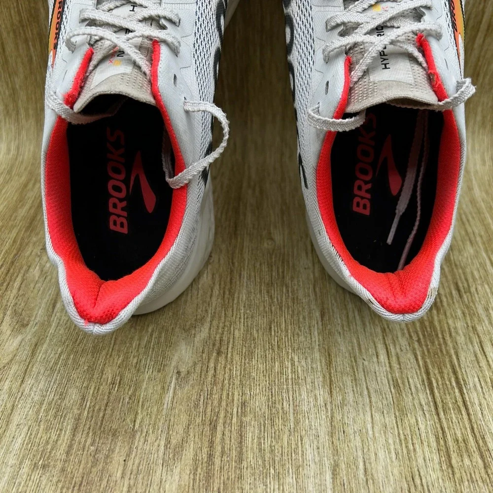 Brooks Hyperion Max 2 Men's Size 9 White Orange Running Shoes 1104341D443